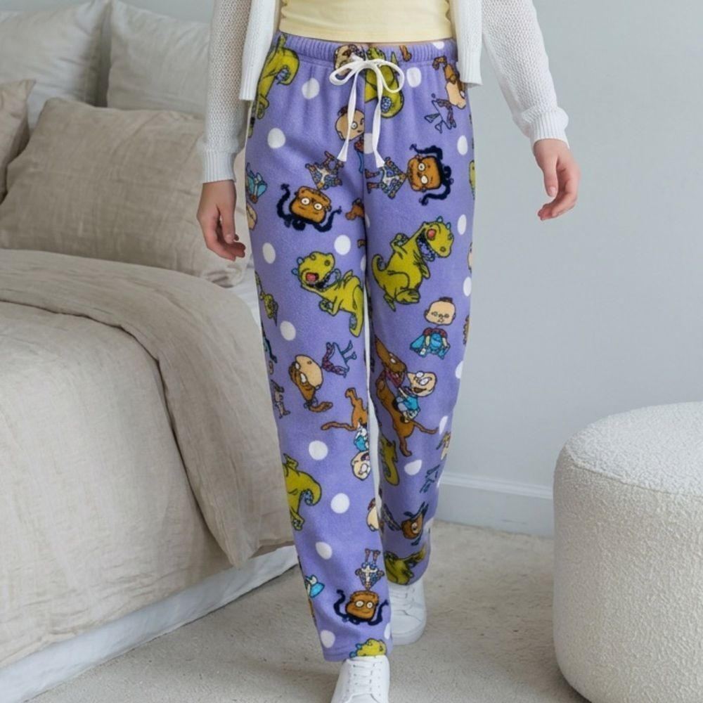 GUC Rugrats Women’s Purple Fleece Cartoon Pajama Pants Lounge Pants - Size S